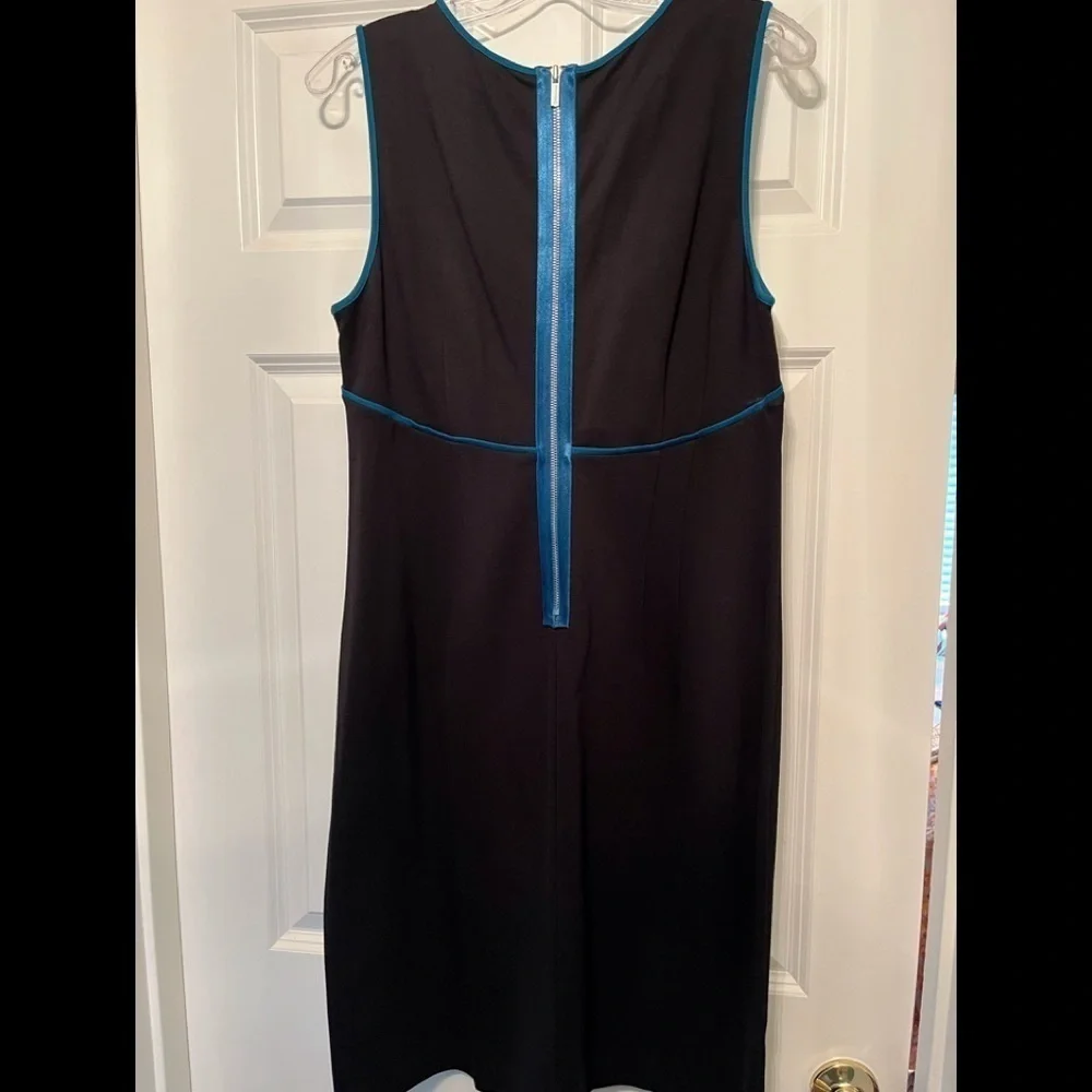 Professional Ann Taylor Sheath Dress Color Blocking Size 10 - Picture 2 of 7